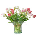 40pcs Artificial Tulips Flowers,Soft Touch Latex Bouquet, Fake Tulips Flowers,Spring Wedding Home Room Table Centerpiece Decor White Set - color: 40pcs White Set(no Vase)