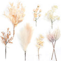 Serra Flora Artificial Greenery Spray Box Set(Pack of 19pcs) with 7 Kinds of DIY Wedding Bouquet Filler Table Centerpieces and Floral Arrangement (Champagne) - color: Champagne