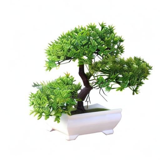 Artificial Bonsai Tree,Fake Mini Tree Bonsai Tree Artificial Potted Plant Ornament Home Decor Green Faux Bonsai Plants Indoor