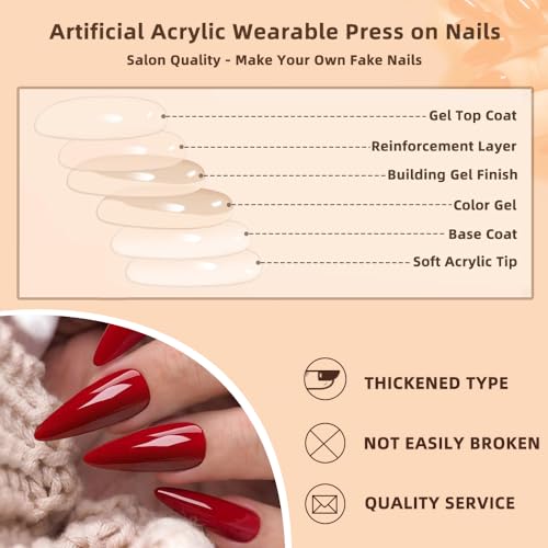Spring Press on Nails Short Almond Fake Nails Press ons Nail Tips Kit YEFIUO Flower French False Nails Artificial Acrylic Glue on Nails Winter Floral Glossy Stick on Nails for Women Manicure 24Pcs