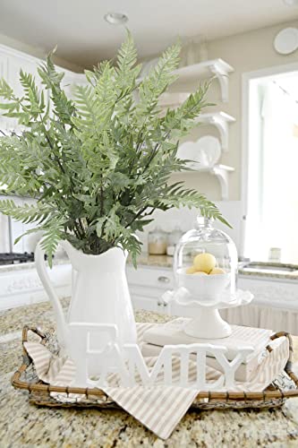 Briful 30" Artificial Boston Fern Plants Bushes Fake Shrubs Bush Greenery Plants Faux Fern Plant Large for Outdoors UV Resistant Garden Plants or Home Office Desk Indoor Decor 3pcs - color: Style #6