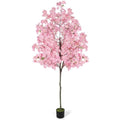 6Ft Tall Cherry Blossom Artificial Tree, Fake Tree Faux Silk Plant with Plastic Nursery Pot,Artificial Plants for Home Office Indoor Decor(Pink) - size: 6Ft