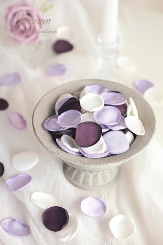 Floroom 300pcs Rose Petals Lilac Plum Faux Silk Flower Petals for Wedding Flower Girl Basket Aisle Scatter Dinner Table Centerpieces Party Confetti Bridal Shower Romantic Night Decoration - color: Charming Lilac, size: 300pcs