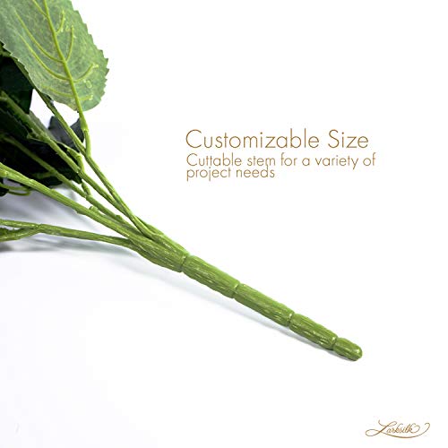 Larksilk Hydrangea Artificial Flowers - Faux Hydrangea Flowers - Home Decor, Easter Decorations, Spring Decor - Floral Centerpieces for Tables - 20" Floral Stems, Beige, 24 Pieces - color: Beige, size: Pack of 24