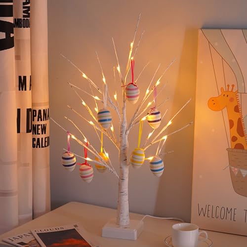 Easter Egg Ornaments, Easter Tree Lamp Decorations for Party Home Spring Easte - style: Easter Egg 1