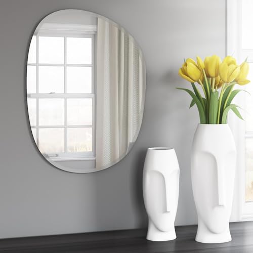 Howard Elliott Collection Matte White Abstract Faces Ceramic Floor Vase Set, 2 Piece (Tall and Small), Decoration for Home, Office, Living Room, Hallway, Entryway or Any Room, Ideal Gift for Wedding