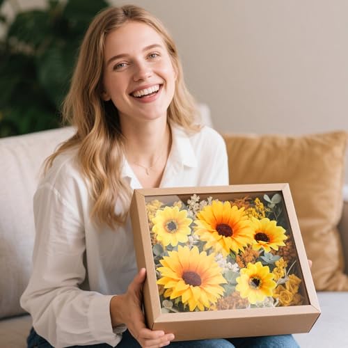 50Pcs Artificial Sunflowers Flowers Yellow Fake Silk Sunflower Heads Decorations for Graduation Cap Home Tables Wedding Baby Shower DIY Craft Party Decor