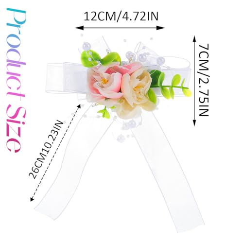Light Up Bride Wedding Wrist Corsage LED Prom Corsages Bridal Wrist Flower for Women and Girls (Colorful Light)