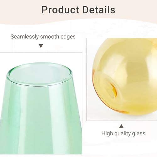 Mkono Propagation Vases for Plants, Set of 5 Small Glass Jar Planters for Hydroponic Cutting Flowers, Plant Station Bud Vases for Centerpieces Home Office Decor Gift, Colorful (Plants not Included) - color: Colorful