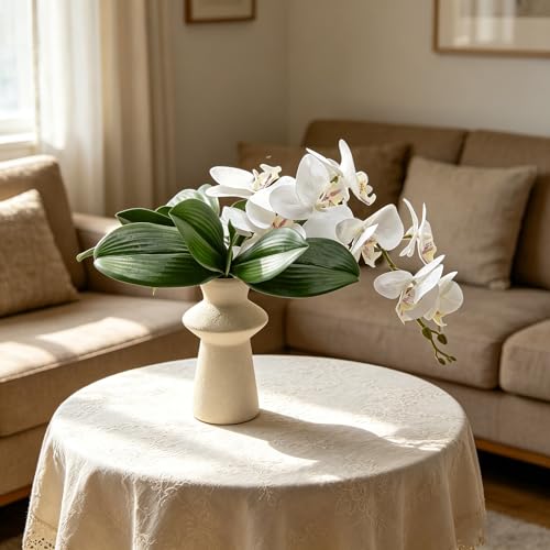 M2cbridge Artificial Green Orchid Leaves Phalaenopsis Stems Real Touch for Flowers Arrangements Pot Decor (9",2pcs) - color: 9",2pcs
