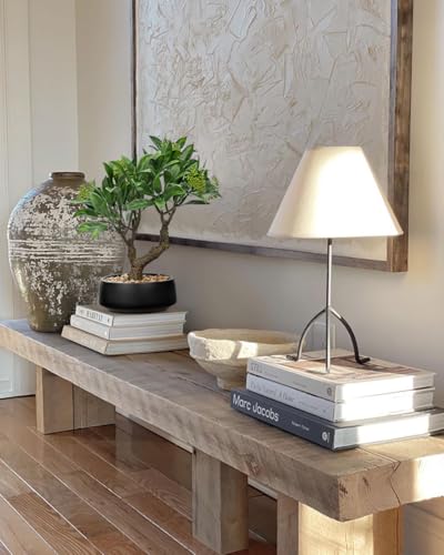 Artificial Bonsai Tree, Small Bay Laurel Bonsai Tree 13" Indoor Bonsai Tree | Fake Potted Plant Decorative Fake Desk Plant Decor with Ceramic Pot for Home Office Living Room Bathroom Table Shelf - color: Green Bay&black Pot