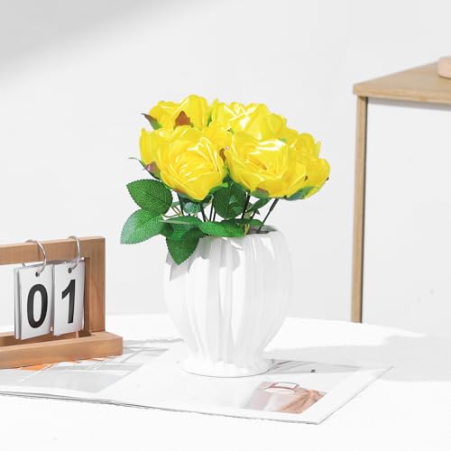 300pcs Premade Satin Ribbon Rose Petals Half-Finished for Eternal Rose DIY Ramos Forever Flowers Bouquets Everlasting Floral,for Wedding,Anniversary,Engagement (300 Pcs Lemon) - color: 300 Pcs Lemon