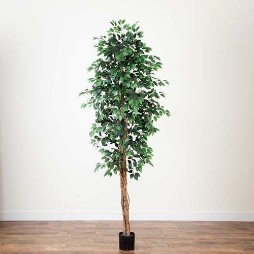 Nearly Natural 9ft. Artificial Ficus Tree - size: 9ft, style: Tree in Pot