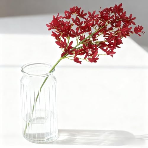 FABULETTA Artificial Flower Arrangement, Perfect for Weddings, Offices, and Living Rooms, (Burgundy) - color: Burgundy