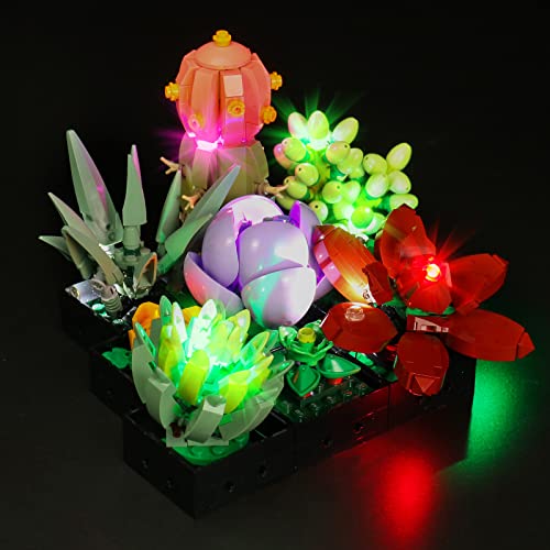 LED Light Kit for Lego Succulents 10309 Plant Decor Building Set; Decoration Lights Build a Succulents Display Piece for The Home or Office (Lights Only, No Lego Models) - color: 10309 Succulents, size: Sensing Version