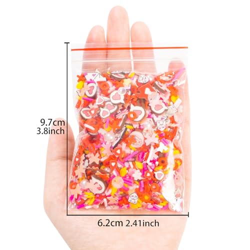 Polymer Clay Valentine Heart Sprinkles for Fake Dessert Cake Decor, Decoden Phone Case, Slime Projects DIY, Scrapbooking, Resin Jewelry Making Pack of 30g - color: Valentine Heart 30g