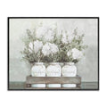 'Pristine Hydrangea Bouquet Sentiments'| Framed Giclee Art | Stupell Industries | Black, 30 x 24 Inches, Easy to Hang and Sturdy, Made in USA, by Dogwood Portfolio - color: Midnight Black (Textured), size: 30"L x 24"W