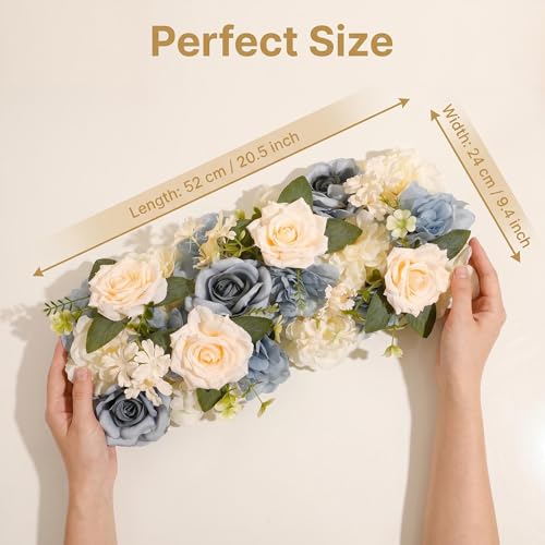 Pack of 10 Wedding Arch Decorations, 20.47 inch Artificial Flower Table Centerpieces Floral Arrangement for Wall Backdrop Party Bridal Shower Event Decor - Grey - color: Grey