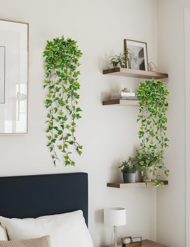 Hollyone 2pcs Artificial Hanging Plants 31" Fake Ivy Vine Faux Ivy Leaves Hanging Plant Greenery for Wall House Room Patio Indoor Outdoor Home Shelf Office Wedding Decor - color: Ivy-style 1, size: Small Ivy-2 Pack