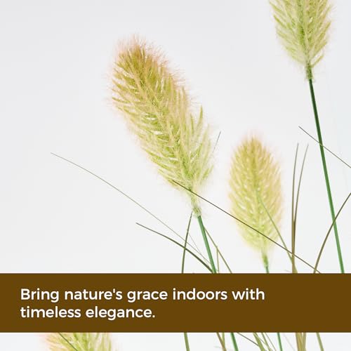 3FT / 4FT Extra Lush Artificial Plant (2pcs), Luxury Fake Tall Plants with Pot, Luxury Faux Tall Greenery with Dogtail for Garden Porch and Home Decor (Green, 4FT) - color: Green With Teasel, size: 4FT