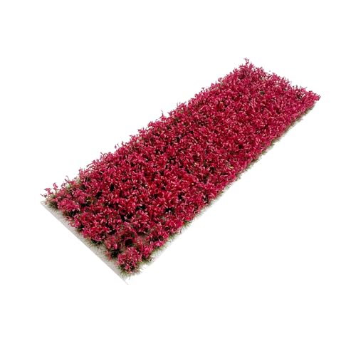 120 Pcs 8-Color Miniature Tea Garden Grass Tufts - Static Artificial Grass Plants for Diorama, Model Railway, Train Scene Decoration, Ages 14+ (0.8cm)(Rose Red) - color: Rose Red