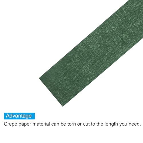 PATIKIL Floral Tape 1/2" x 20 Yard / 12mm x 20m, 3 Pack Flower Wrap Adhesive Tape for Bouquet Stem Wrapping, Green Black - color: Green Black