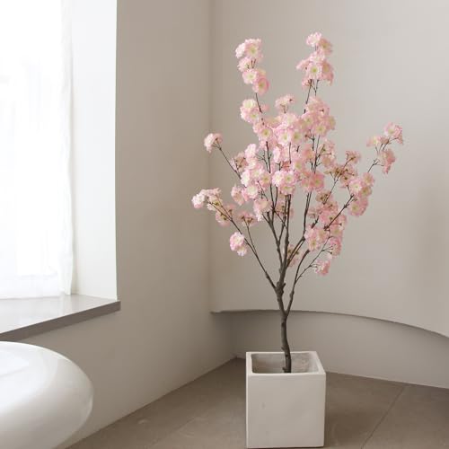 Nafresh Tall Artificial Cherry Blossom Tree, 4Ft(48'), Realistic Potted Silk Faux Tree, Indoor/Outdoor for Home, Office, Living Room, Bedroom, Porch - size: 4ft