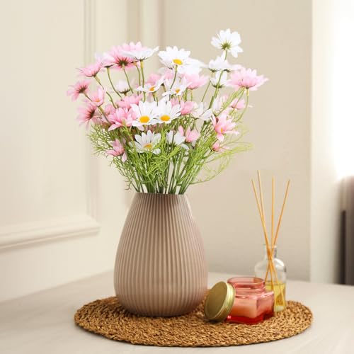 12 Bundles Daisy Artificial Flowers Small Colorful Daisy Flowers Bouquet with Stems Fake Daisies Floral for Table Vase Centerpiece Floral Arrangements Wedding Decoration (Pastel) - color: Pastel