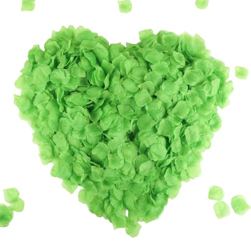 CODE FLORIST 2200 PCS Silk Flower Rose Petals for Wedding Decorations (Green) - color: Green, size: 2 Inch