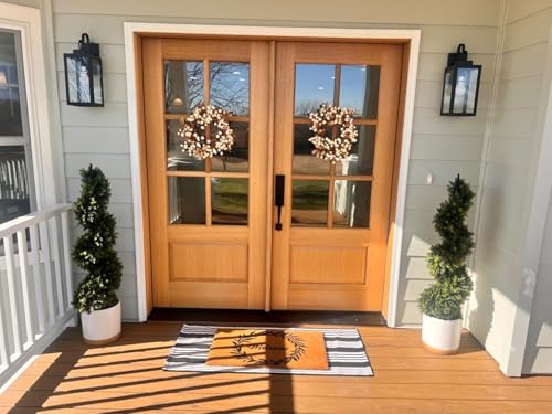 ALL SEASON GREEN 48.5'' Artificial Outdoor Plants Boxwood Topiary Spiral Front Porch Decor Tree Potted - size: 3.9ft