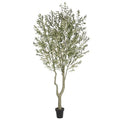 Nafresh Majestic Faux Olive Tree 10ft – Artificial Olive Tree Indoor & Outdoor with Lifelike Leaves & Textured Branches for Living Room, Office, Entryway,Patio