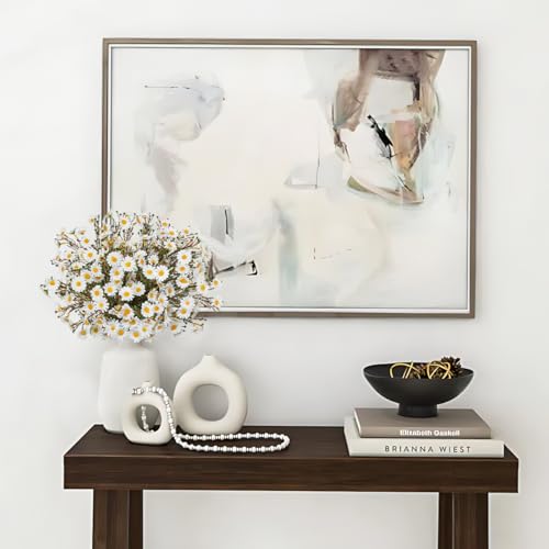 UV Resistant White Daisy Artificial Flowers Lush 4 Bouquets Silk Fake Daisies, 14" UV Protected Faux Daisy Flowers for Indoor & Outdoor Vase, Planter, Floral Arrangements, Centerpieces, Wedding Decor - color: White