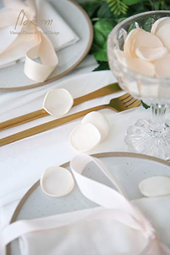 Floroom 300pcs Rose Petals Cream Faux Silk Flower Petals for Wedding Flower Girl Basket Aisle Scatter Dinner Table Centerpieces Party Confetti Bridal Shower Romantic Night Decoration - color: Cream, size: 300pcs