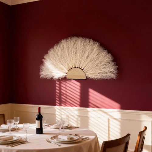 50pcs Faux Pampas Grass Beige 21.6 Inch Non-Shedding for Modern Neutral Home, Boho Wedding and Cream Tone Vase Arrangements - color: Beige