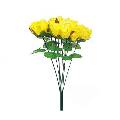 300pcs Premade Satin Ribbon Rose Petals Half-Finished for Eternal Rose DIY Ramos Forever Flowers Bouquets Everlasting Floral,for Wedding,Anniversary,Engagement (300 Pcs Lemon) - color: 300 Pcs Lemon