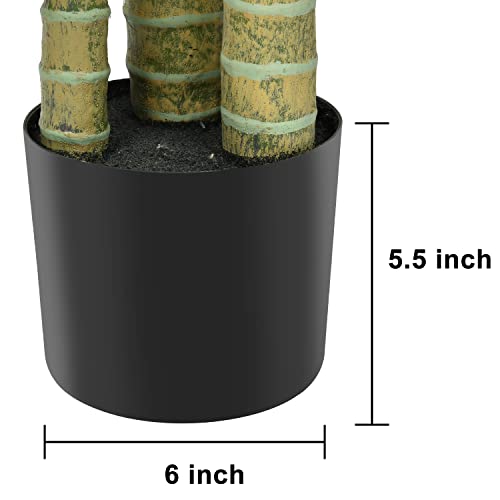2 Pack Artificial Areca Palm Tree Plant, 6 Feet Fake Palm Tree for Indoor Outdoor Modern Decoration Faux Dypsis Lutescens Plants in Pot for Home Office Decor