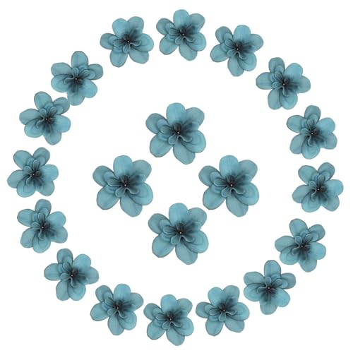 uxcell 20 Pcs Artificial Cattleya Flower Heads, Fake Cattleya Heads Bulk Artificial Flowers for DIY Wedding Bouquets Centerpieces Party Home Decorations, Autumn Mist Blue - color: Autumn Mist Blue
