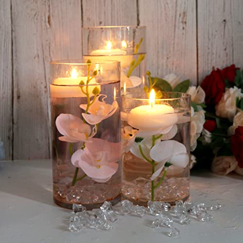 LARDUX 24 PCS White Orchids Artificial Flowers, Mini Cream Floating Flowers Filler Vase Fillers for Floating Candles Wedding Centerpiece Table Party Home Restaurant Decoration - size: 24 PCS Artificial Mini Orchids