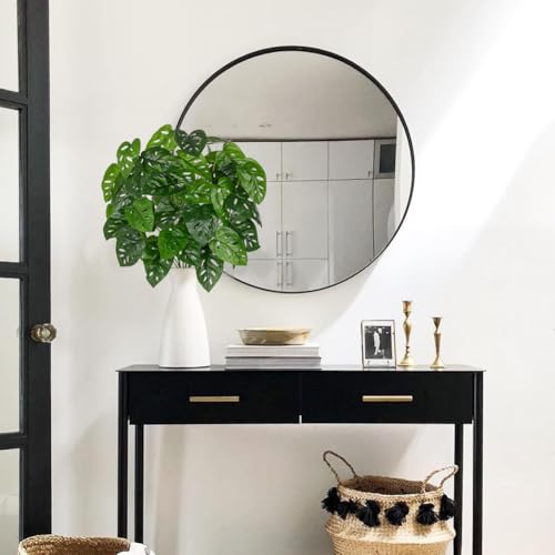 Artificial Greenery Stems Monstera Plants - 6 Pcs Faux Monstera Leaves Branches 35.4" Long Fake Green Plant Leaf Artificial Tropical Plant for Vase Filler Decor Indoor Outdoor Home Centerpieces - color: Moss Pole