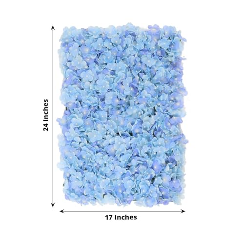 Efavormart 4 PCS Serenity Blue Silk Hydrangea Flower Mat Wall Wedding Event Decor for DIY Centerpiece Arrangement Party Decorations - color: Serenity Blue