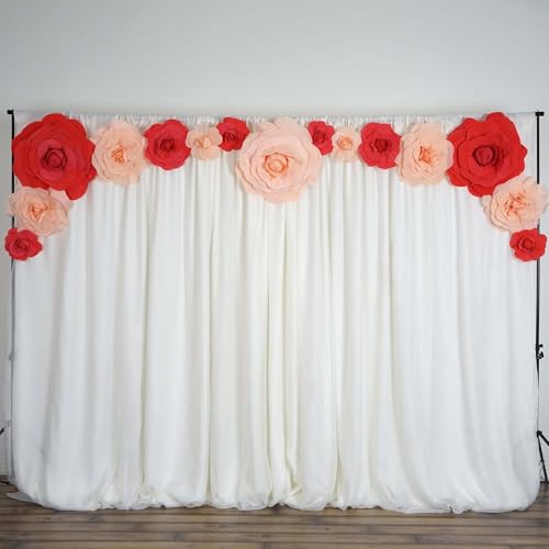 Efavormart Huge 3D Foam Roses for Wedding Aisle - 2 Pack 20” Red Real Feel Artificial Flowers, DIY Party Decorations - color: Red, size: 20 Inch (2 Pack)