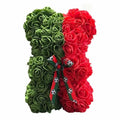 Portugal Artificial Rose Flower Bear,Perfect Romantic Gift for Her, Valentine's Mother's Day, Christmas, Birthday,Thanksgiving Party Anniversary Girl Friend Wife Light Strips and Greeting Cards (PT) - color: Pt