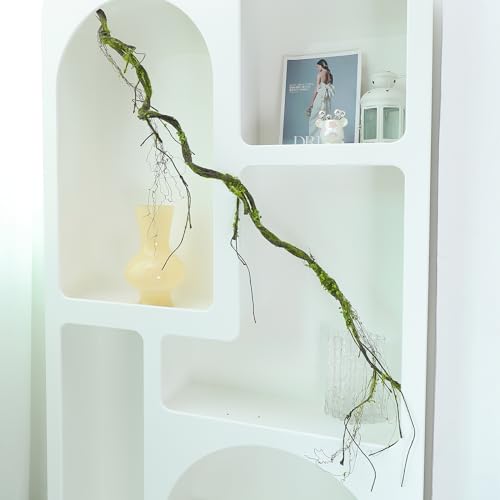 2Pcs 67in Artificial Trees Branches for Decoration Fake Cherry Blossom Trunk Willow Vines Garland Limb Twigs Moss Plants Wall Hanging Photo Home Garden X'Mas Christmas Thanksgiving Decor - size: 67 INCH