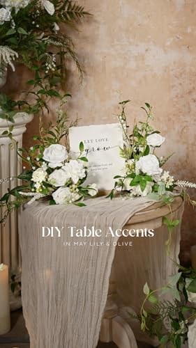 Ling's moment Artificial Flowers 50Pcs White Roses Decor w/Stems,3" DIY Foam Floral for Wedding Bouquet/Centerpieces, Outdoors Party Backdrop, Room/Table, and Garden/Pot Decorations - color: Wht- White, size: 50Pcs