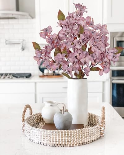 Briful Bougainvillea Artificial Flowers 5 Pack 27.5" Fake Bougainvillea Floral Stems Realistic Silk Flower Arrangements for Home Weddings Parties Table Vase Centerpiece Decor(Taro Purple) - color: Taro Purple
