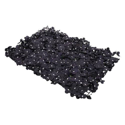 Black Hydrangea Artificial Flowers Panel, 4pcs 23.62" X 15.75" Silk Fabric Wall Mat for Halloween, Thanksgiving, Wedding, Party Event Decor - color: Black Hydrangeas, size: 4 pieces