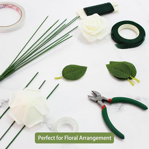100 Pcs Artificial Flowers Green Leaf Bulk Faux Greenery Silk Fake Rose Leaves Bouquet Garland Wreath Floral Arrangement Supplie DIY Craft (1 Medium-Leaf Green) - color: 10. 1 Medium-leaf Green