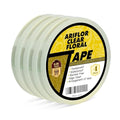 4Packs Clear Floral Tape - 1/4 inches Wide Floral Vase Tape, Clear Waterproof Floral Tape for Fresh Flower Bouquets and Flower Arrangements Crafts (0.25inch*4Packs), 0.25inch*4Pack - size: 1/4 inch