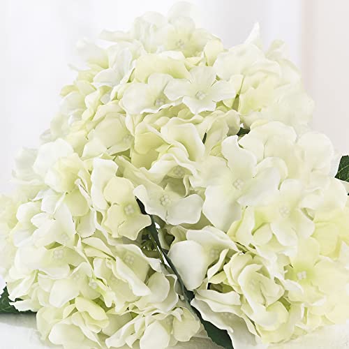 10PCS Artificial Hydrangea Flowers, Fake Hydrangea Silk Flowers Heads with Stems for Wedding Home Party Shop Baby Shower Decoration-Light Green - color: New-light Green