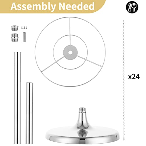 Nuptio 2 Pcs 23.6inch Tall Silver Crystal Wedding Centerpieces Flower Vases for Party Tables Decorations - color: Silver, size: 2 Pcs 23.6 inch